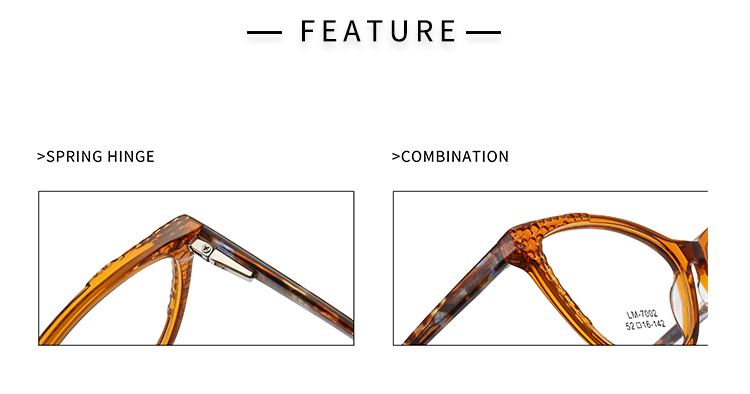 نظارات بإطار شفاف عين القطة ملونة - التفاصيل