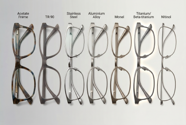 التركيب المادي لإطارات النظارات
