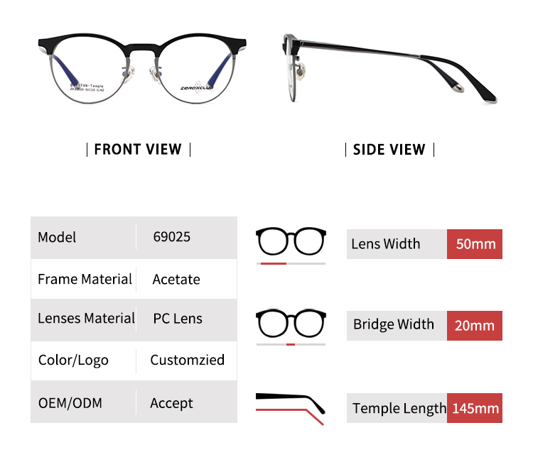 إطارات النظارات ذات الحافة المستديرة_حجم 