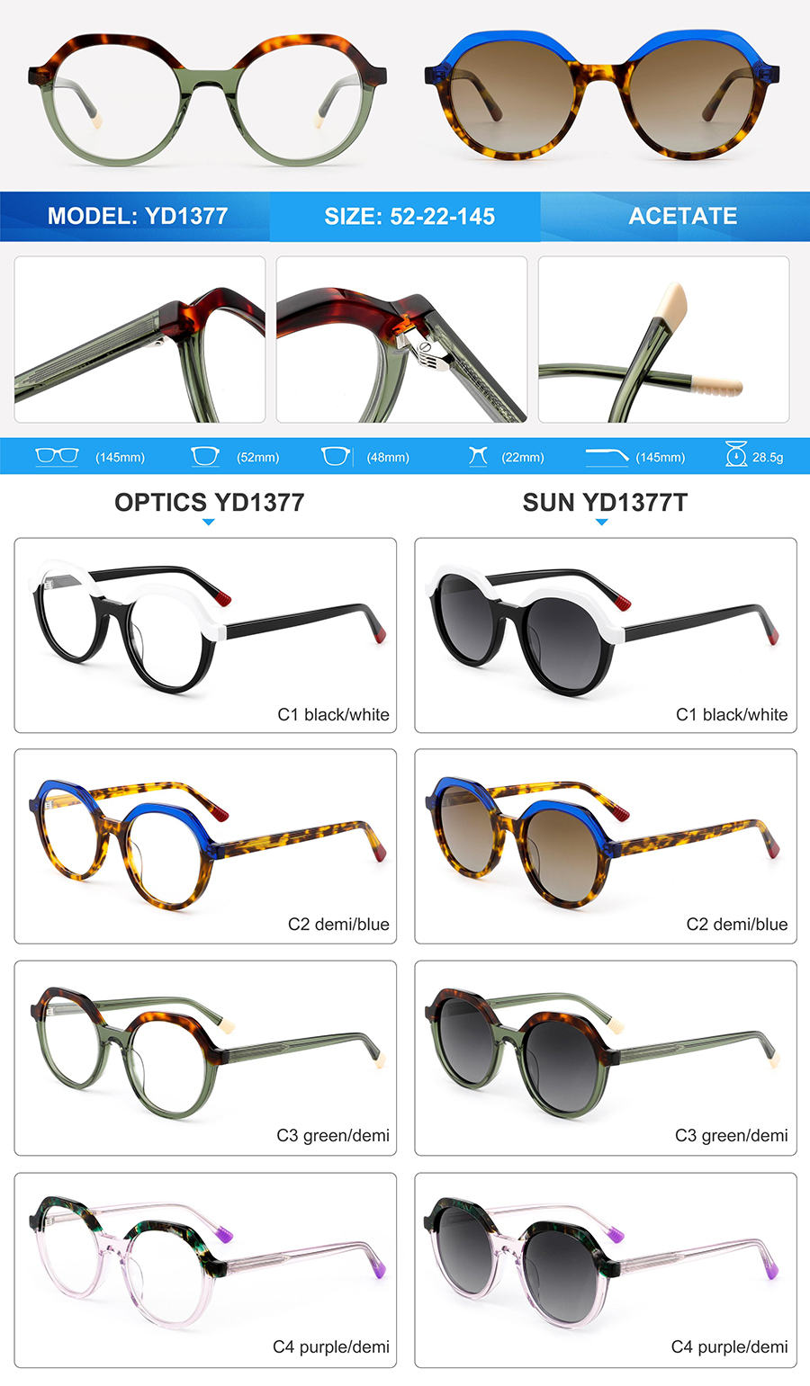 الجملة خلات النظارات الشمسية-YD1377T