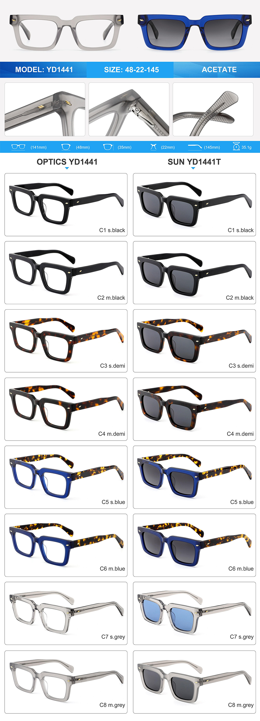 الجملة خلات النظارات الشمسية-YD1441T